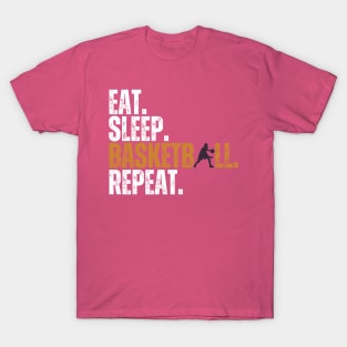 Eat Sleep Basketball Repeat Retro Vintage Boy Kid Men Women T-Shirt